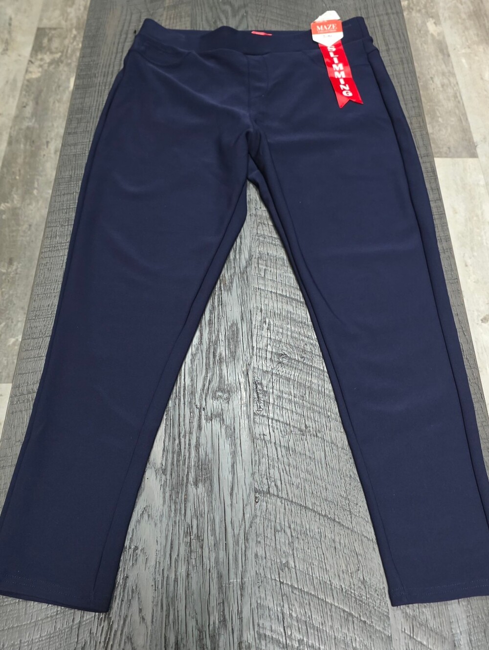 NWT MAZE Collection Stretch Slim Ankle Pants in Navy (Size:xl) - Picture 2 of 4